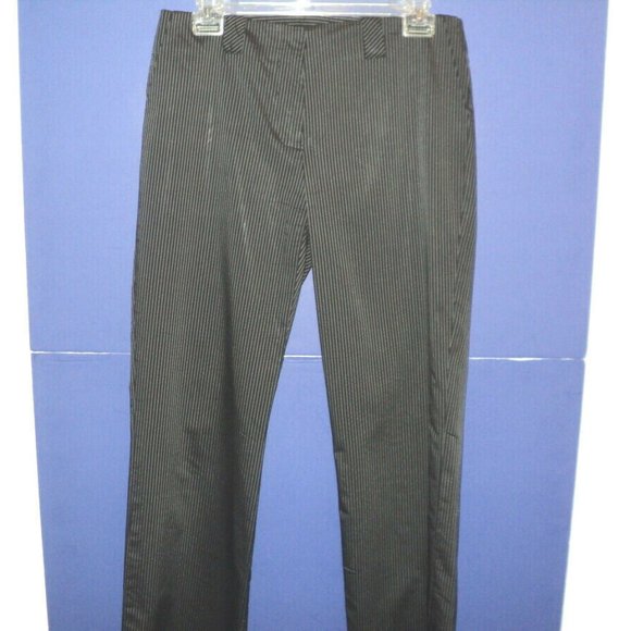 Poleci Pants Size 8 Black w/ Silver Pinstripes - Picture 2 of 5